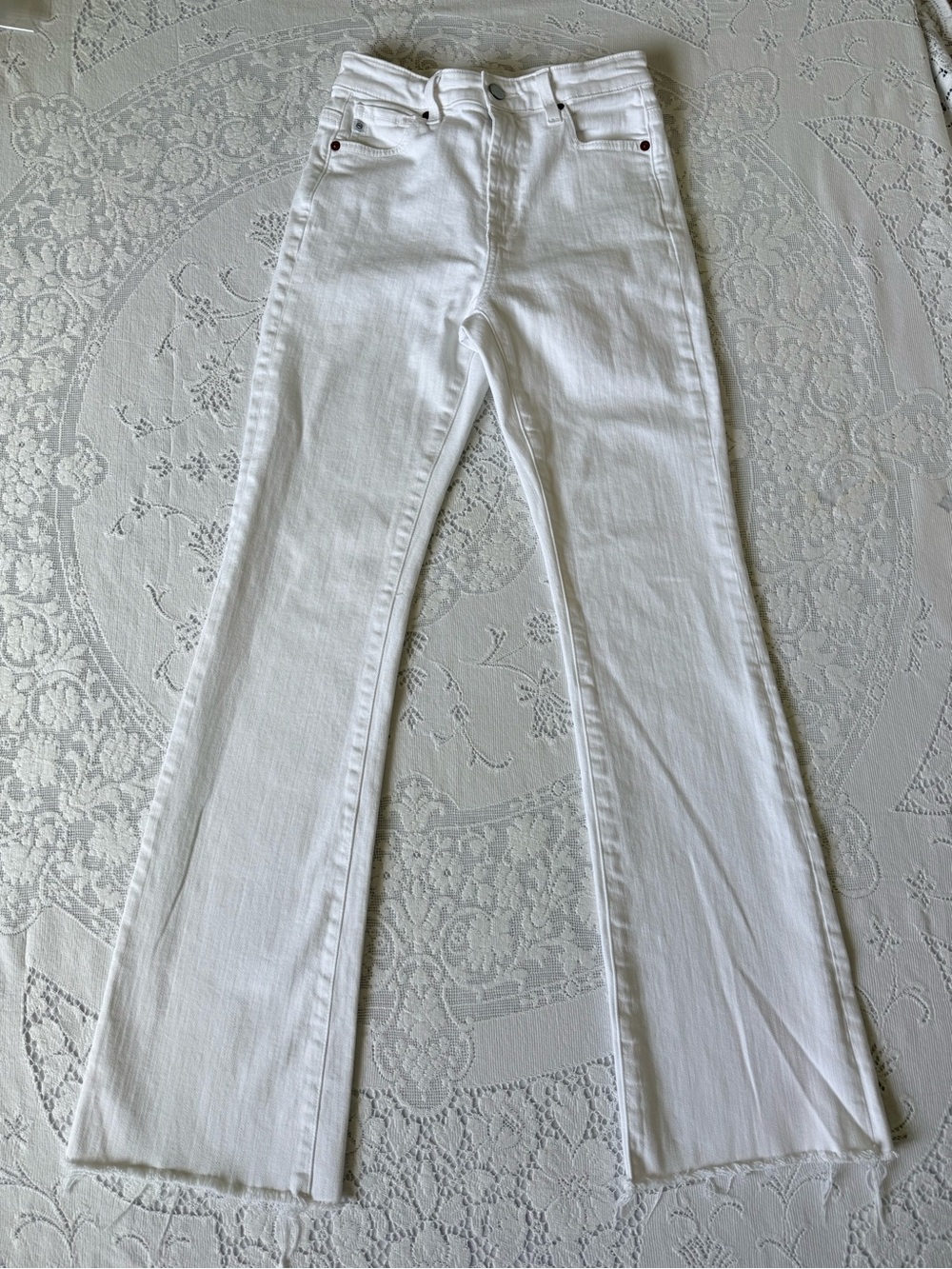 AGOLDE‎ Adriano Goldschmied Alexis Boot White High Rise Vintage Fit Jeans 25R